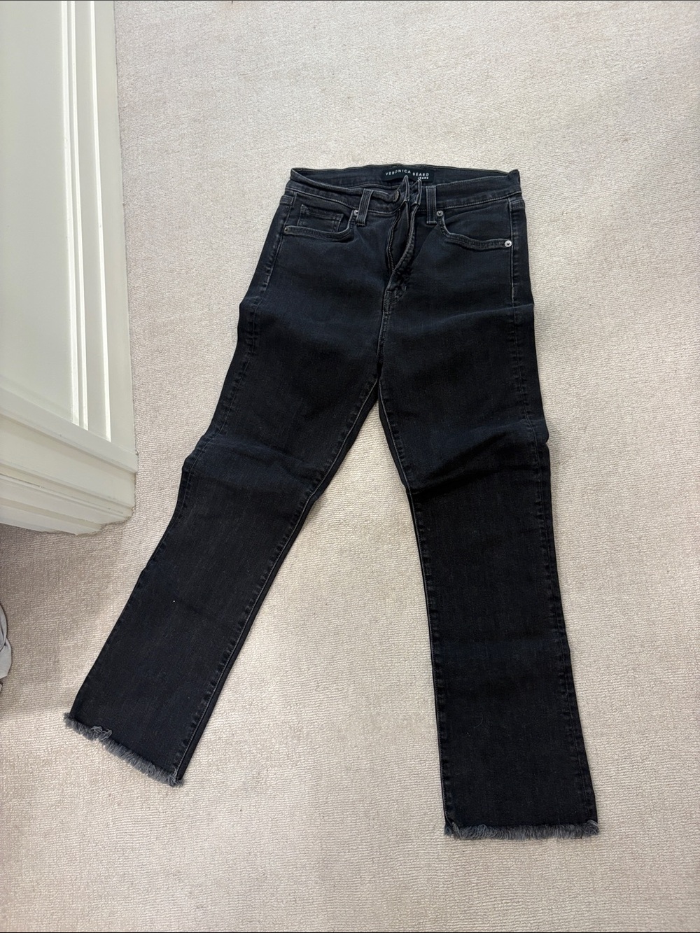 Veronica Beard Black Flared Hem Jeans